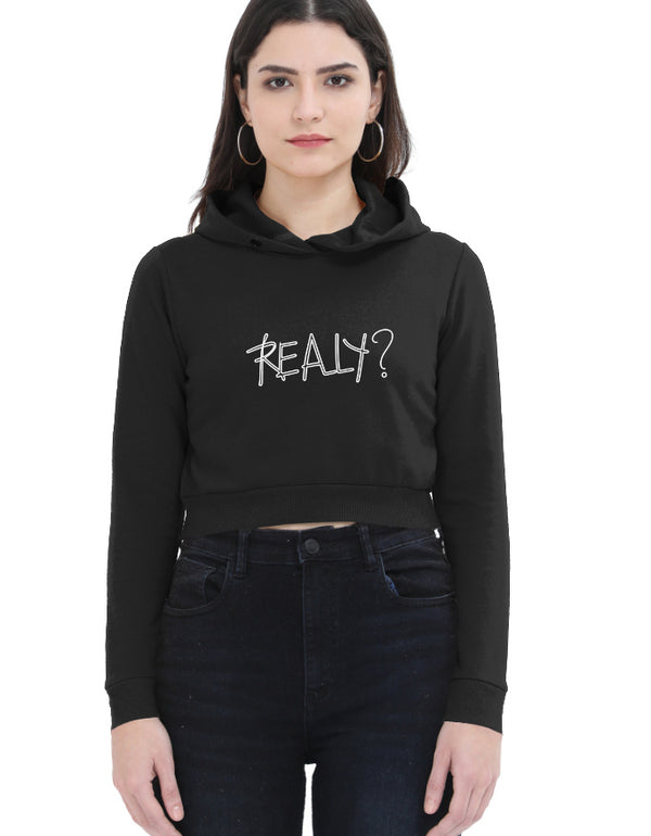 Realy? Cropped Hoodie for Women