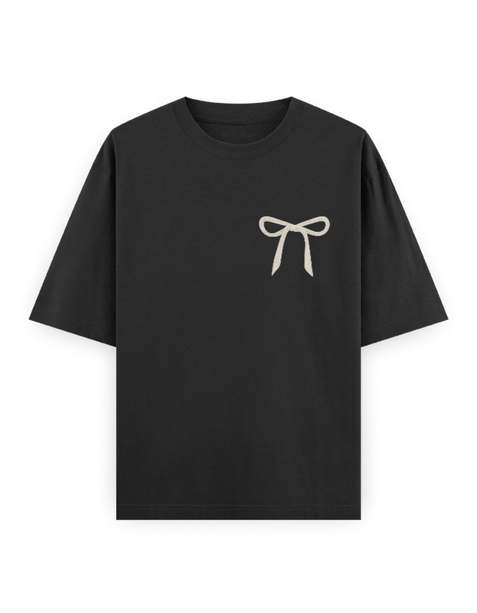 Coquette Bow Oversized T Shirt for Women - Front View | House Of Anit
