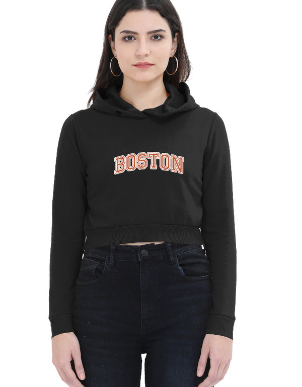 Boston Cropped Hoodie