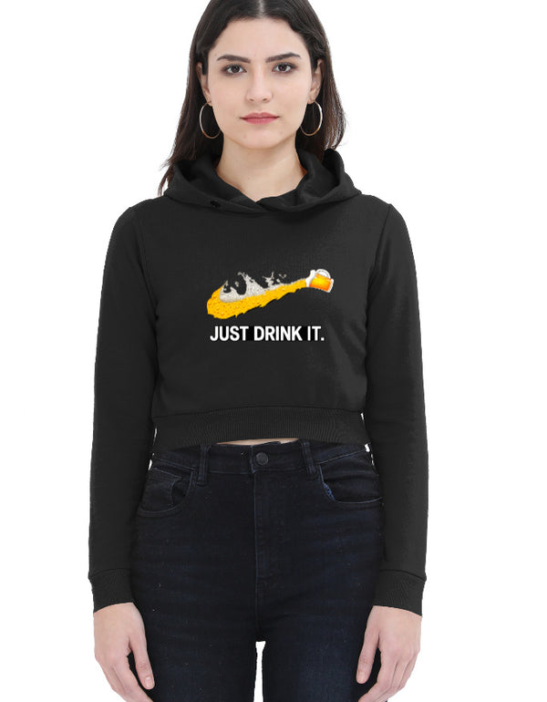 Pour It Up Cropped Hoodie