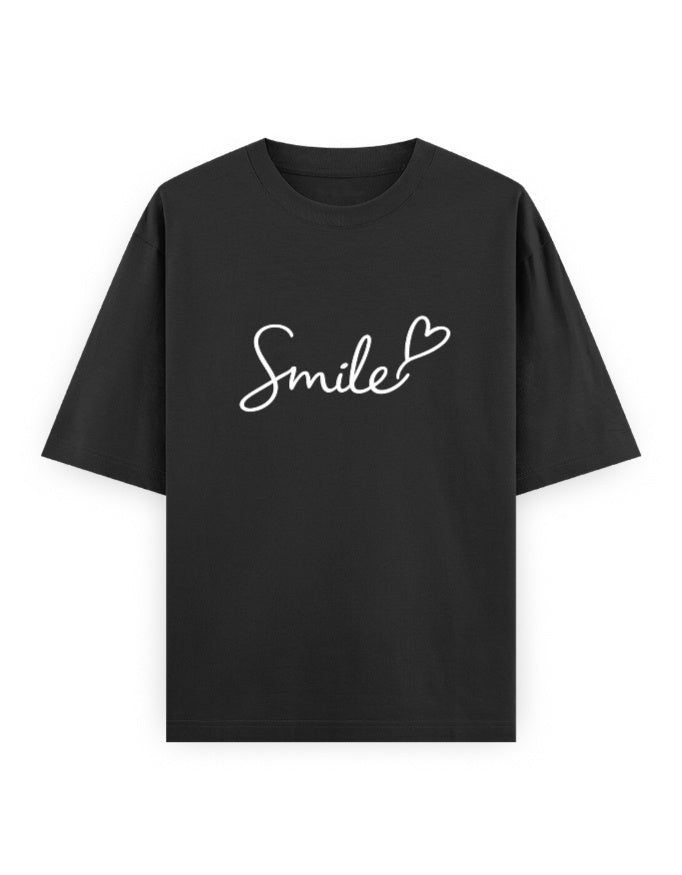 Smile Oversized T Shirt for Women - Front View | House Of Anit
