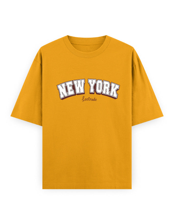 New York Varsity Oversized T Shirt for Women - Front View | House Of Anit