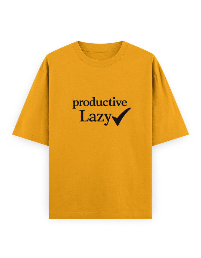 Productive Lazy Oversized T Shirt for Women - Front View | House Of Anit