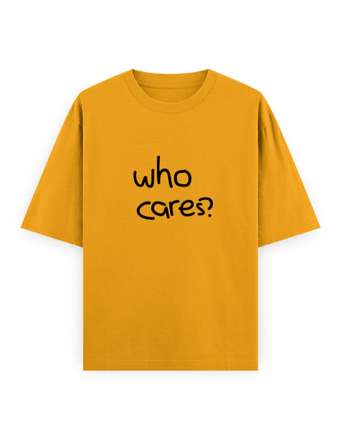 Who Cares Oversized T Shirt for Women - Front View | House Of Anit