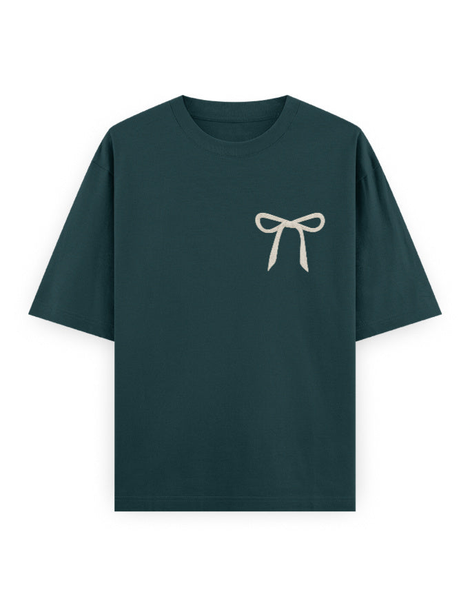 Coquette Bow Oversized T Shirt for Women - Front View | House Of Anit