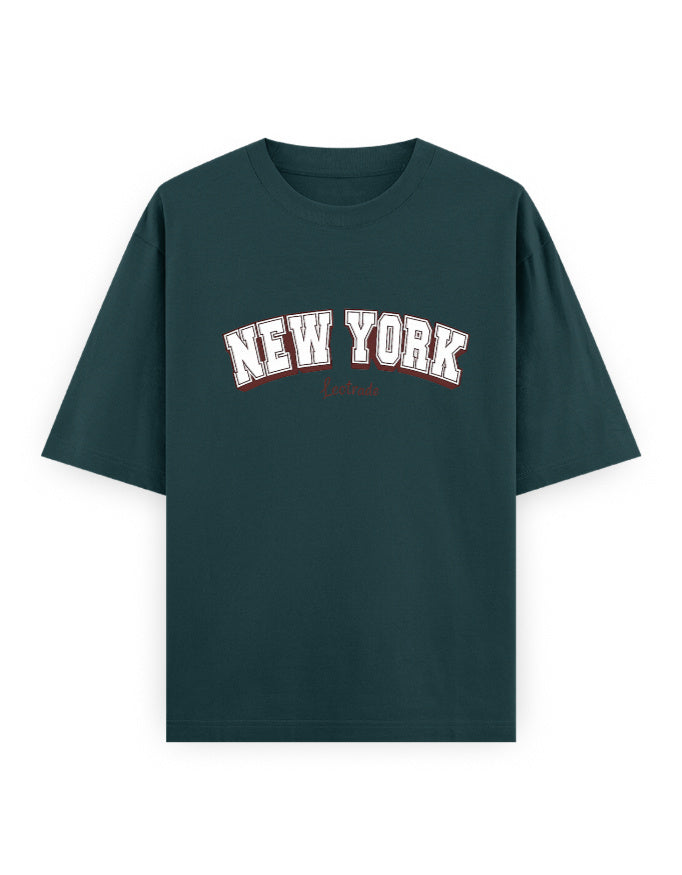 New York Varsity Oversized T Shirt for Women - Front View | House Of Anit