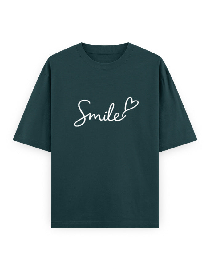 Smile Oversized T Shirt for Women - Front View | House Of Anit