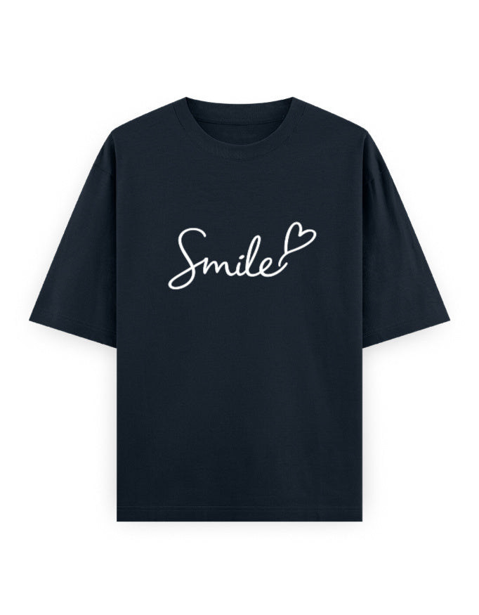 Smile Oversized T Shirt for Women - Front View | House Of Anit