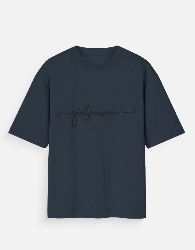 Girl Power Oversized T Shirt for Women - Front View | House Of Anit