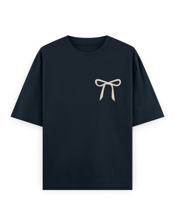 Coquette Bow Oversized T Shirt for Women - Front View | House Of Anit