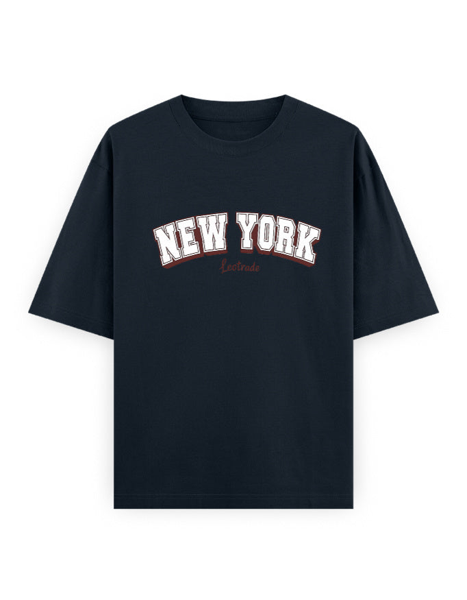 New York Varsity Oversized T Shirt for Women - Front View | House Of Anit