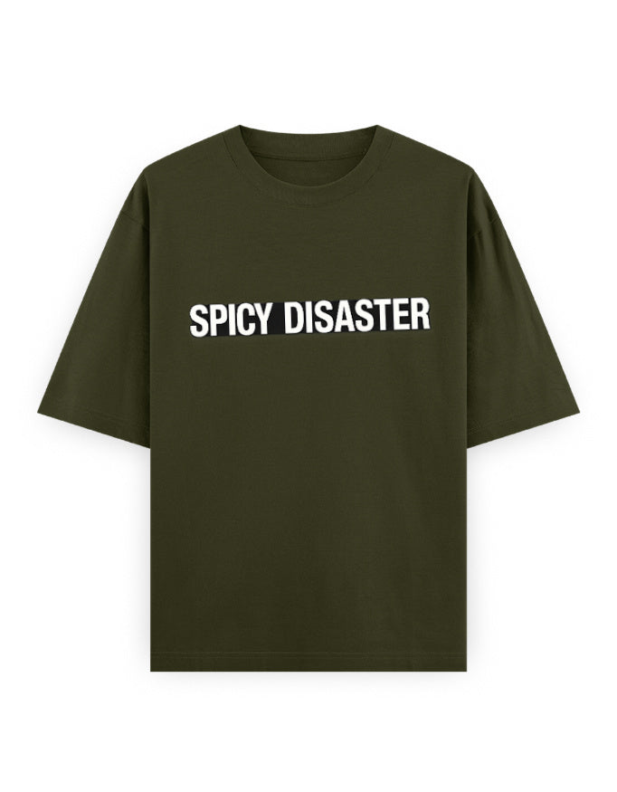 Spicy Disaster Oversized T Shirt for Women - Front View | House Of Anit