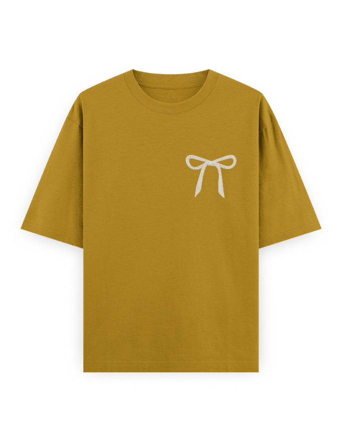 Coquette Bow Oversized T Shirt for Women - Front View | House Of Anit