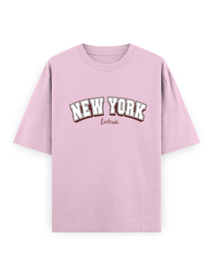New York Varsity Oversized T Shirt for Women - Front View | House Of Anit