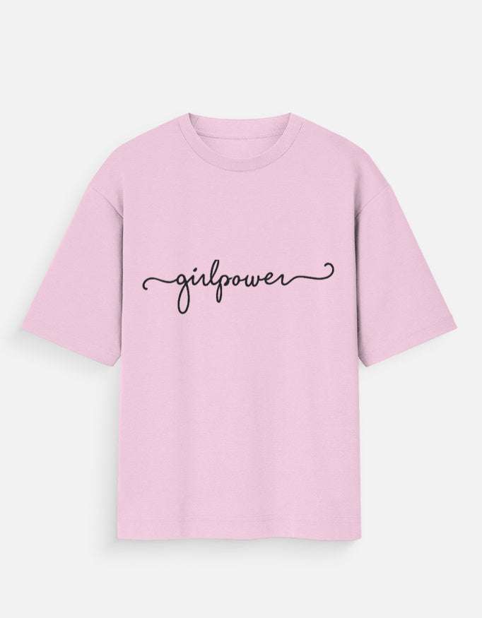 Girl Power Oversized T Shirt for Women - Front View | House Of Anit