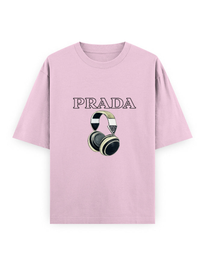 Luxe Headphones Oversized T Shirt for Women - Front View | House Of Anit