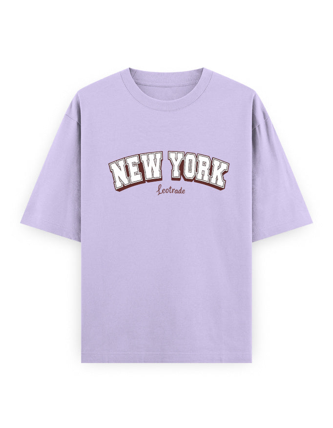 New York Varsity Oversized T Shirt for Women - Front View | House Of Anit
