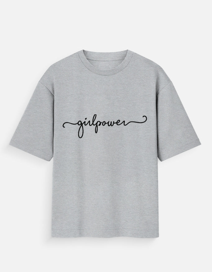 Girl Power Oversized T Shirt for Women - Front View | House Of Anit