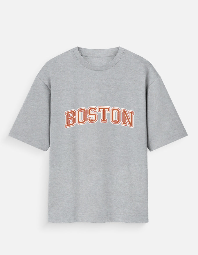 Boston Varsity Oversized T Shirt for Women - Front View | House Of Anit