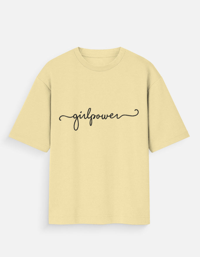 Girl Power Oversized T Shirt for Women - Front View | House Of Anit