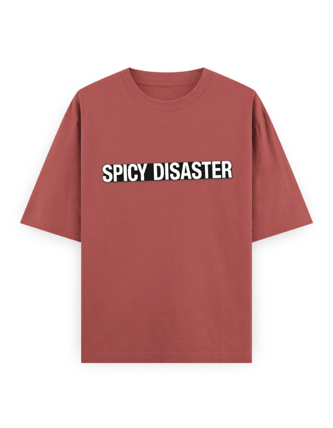 Spicy Disaster Oversized T Shirt for Women - Front View | House Of Anit