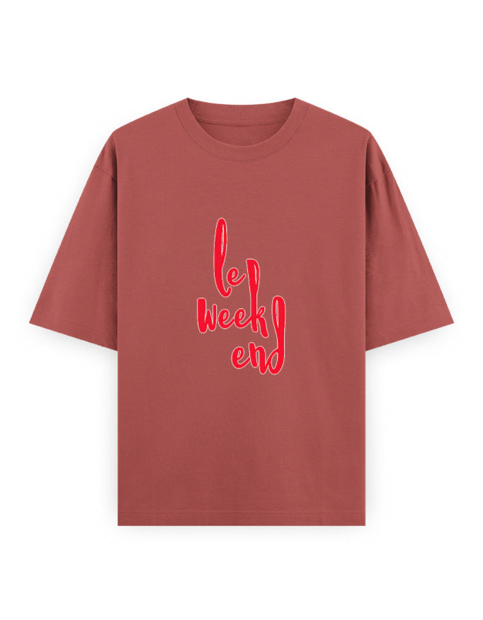 Le Weekend Oversized T Shirt for Women - Front View | House Of Anit