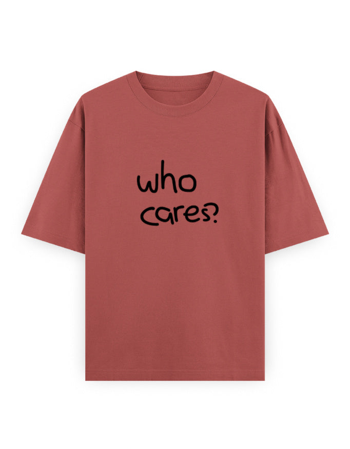 Who Cares Oversized T Shirt for Women - Front View | House Of Anit