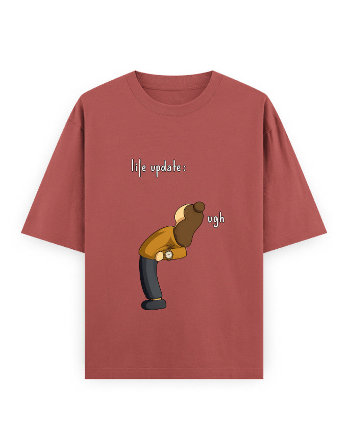 Life Update Ugh Oversized T Shirt for Women - Front View | House Of Anit