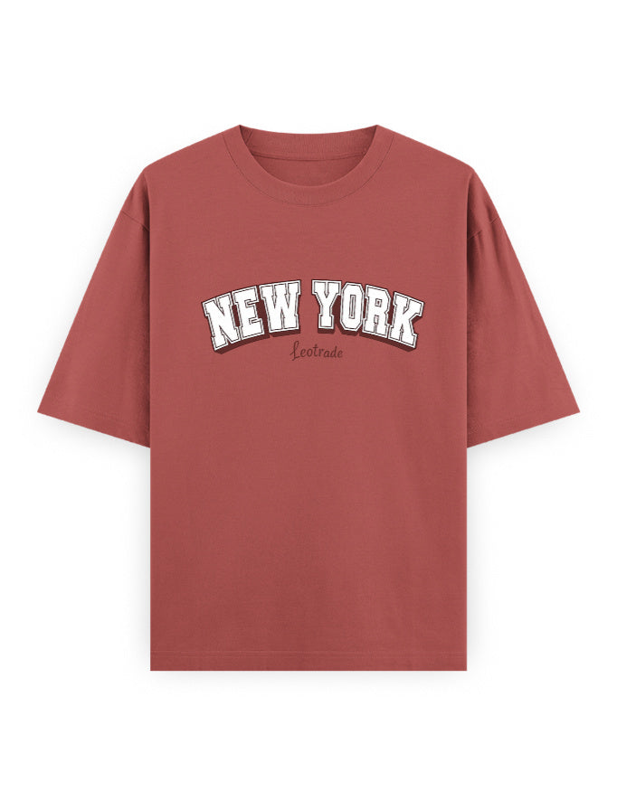New York Varsity Oversized T Shirt for Women - Front View | House Of Anit
