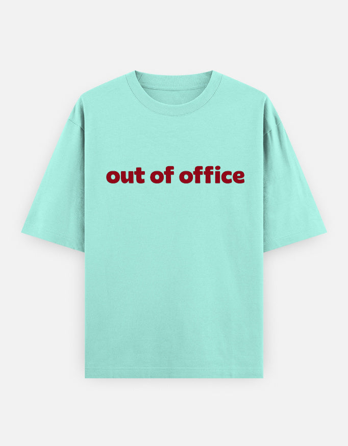 Out Of Office Oversized T Shirt for Women - Front View | House Of Anit