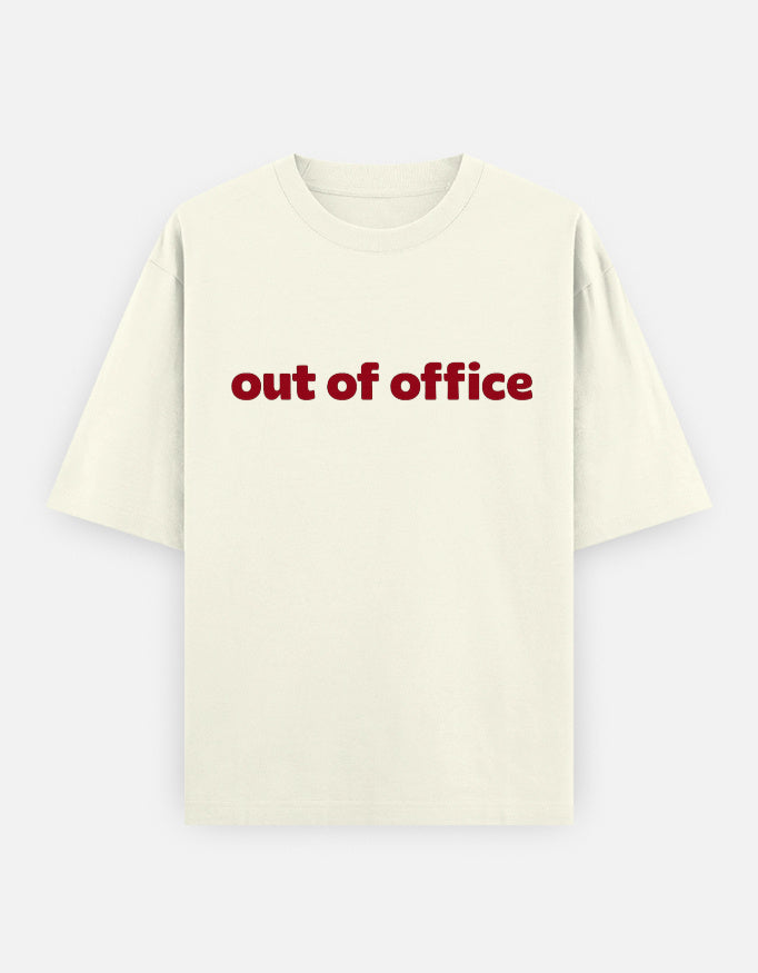 Out Of Office Oversized T Shirt for Women - Front View | House Of Anit