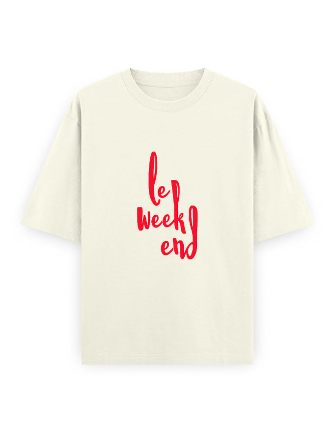 Le Weekend Oversized T Shirt for Women - Front View | House Of Anit