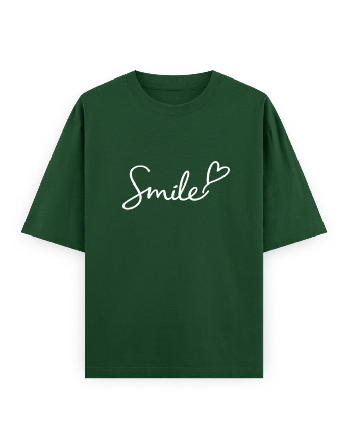 Smile Oversized T Shirt for Women - Front View | House Of Anit