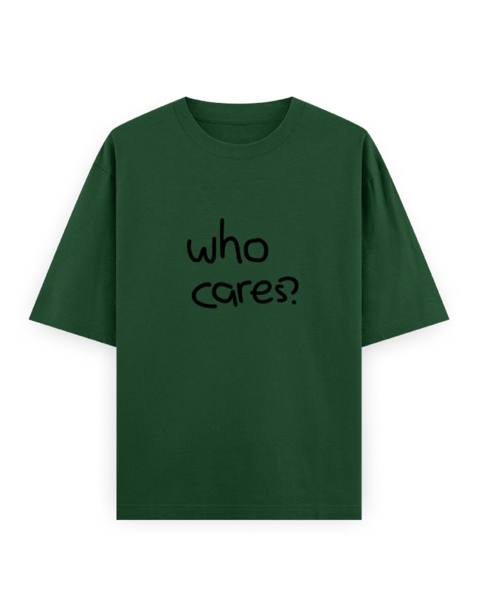 Who Cares Oversized T Shirt for Women - Front View | House Of Anit