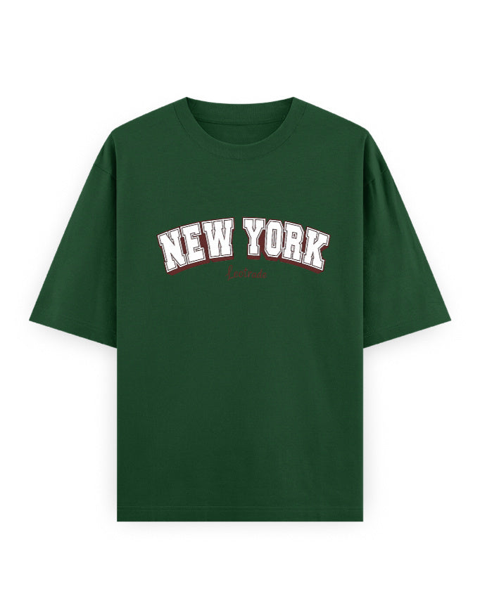New York Varsity Oversized T Shirt for Women - Front View | House Of Anit