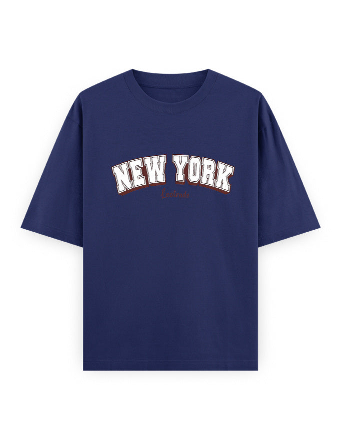 New York Varsity Oversized T Shirt for Women - Front View | House Of Anit