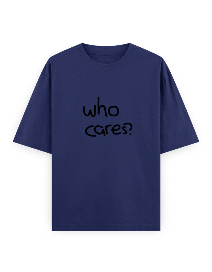 Who Cares Oversized T Shirt for Women - Front View | House Of Anit
