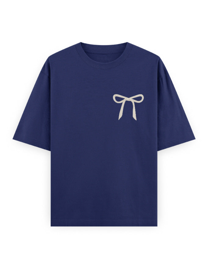 Coquette Bow Oversized T Shirt for Women - Front View | House Of Anit