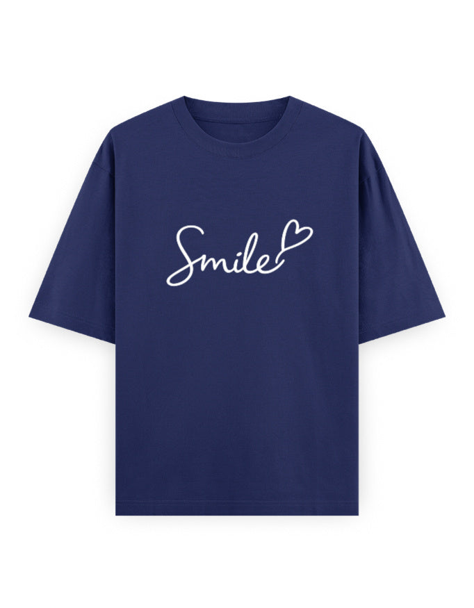 Smile Oversized T Shirt for Women - Front View | House Of Anit
