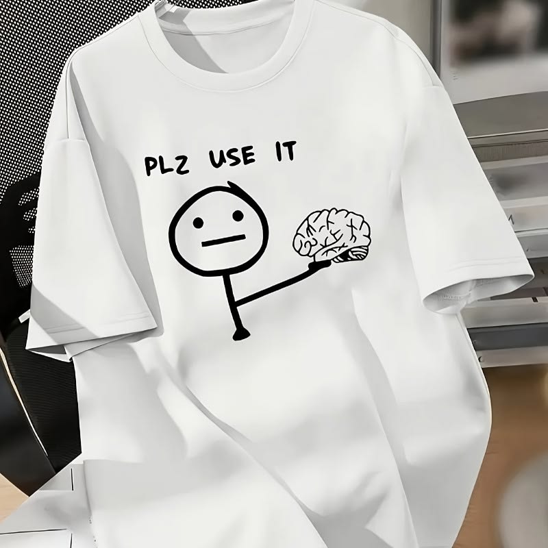 Please Use Brain Oversized T Shirt for Women - Front View | House Of Anit