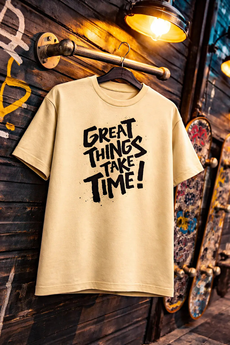 Great things take time Cotton T-Shirt for men & women House Of Anit