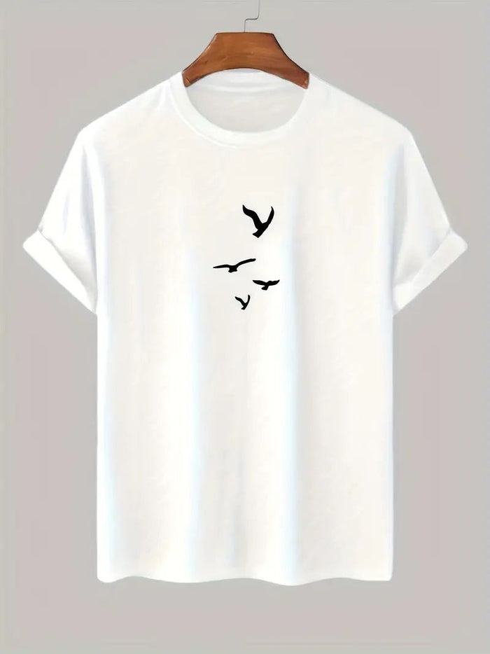 Flying Birds Oversized T Shirt for Women - Front View | House Of Anit