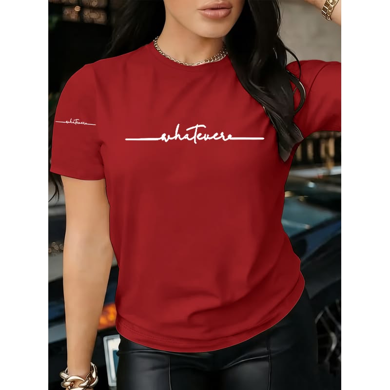 Whatever Oversized T Shirt for Women - Front View | House Of Anit