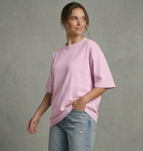 Baby Pink Oversized T Shirt Women - Unisex Classic Tee