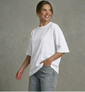 White Oversized T Shirt Women - Cotton Classic Tee