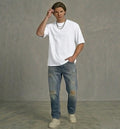 Solid White Oversized T Shirt for Men