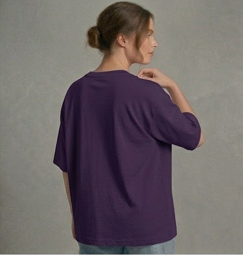 Purple Oversized T Shirt Women - Unisex Classic Cotton