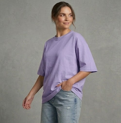 Lavender Oversized T Shirt Women - Unisex Pastel Cotton