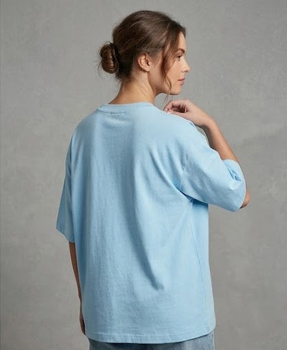 Baby Blue Oversized T Shirt Women Unisex Classic Fit