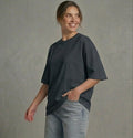 Black Oversized T Shirt Women - Unisex Heavyweight Cotton Tee